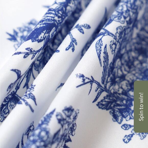 Berlook Blue and White Floral Bikini set, size M - Picture 11 of 14